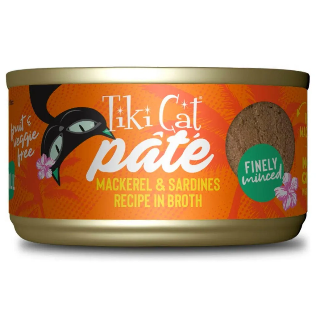 Tiki Cat Mackerel & Sardine Pate (2.8 oz x 12 cans)