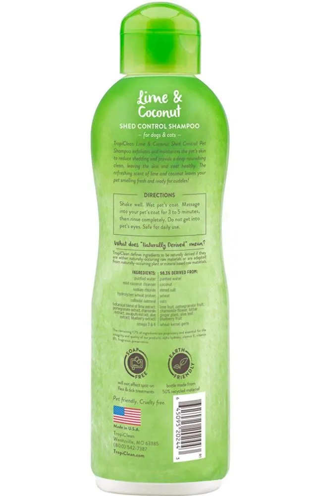 TropiClean Lime & Coconut Shed Control Shampoo for Pets