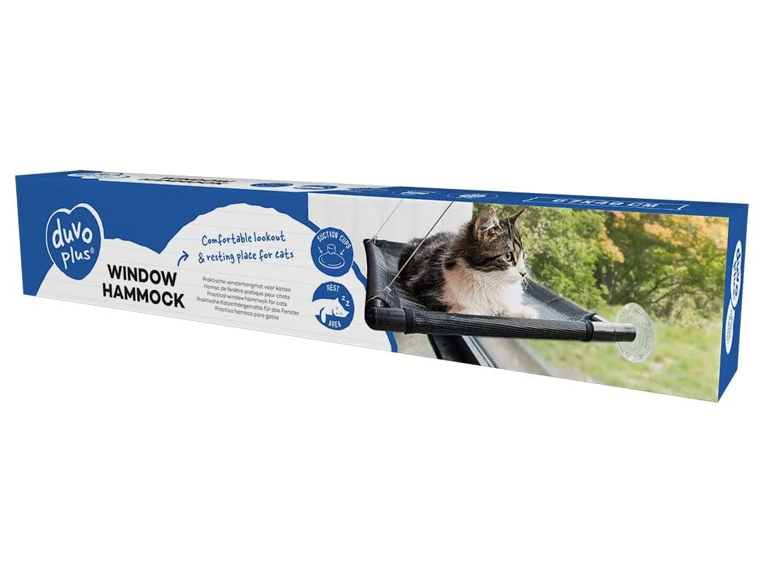 WINDOW HAMMOCK FOR CATS 66x40x2,5cm black