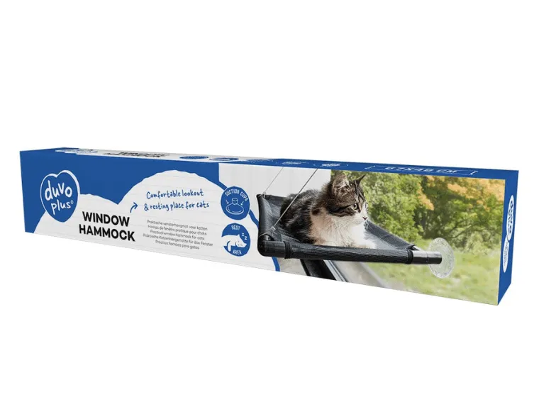 WINDOW HAMMOCK FOR CATS 66x40x2,5cm black